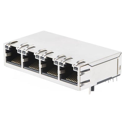 KRH-04T-4-D12-1D0 by KinnexA - CONNECTOR JACK 4PORT 10/100BASE-T PCB