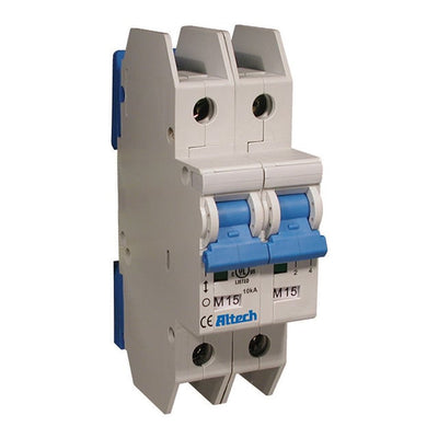 2DU15L by Altech Corporation - THERMAL CIRCUIT BREAKERMAG 15A LEVER