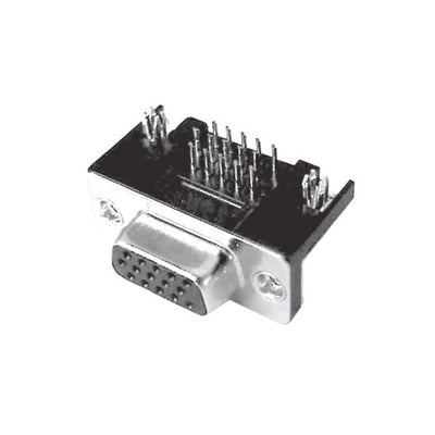 L777HDE15PD1CH4F by Amphenol ICC (Commercial Products) - CONNECTOR D-SUB HD PLUG 15P R/A SLDR