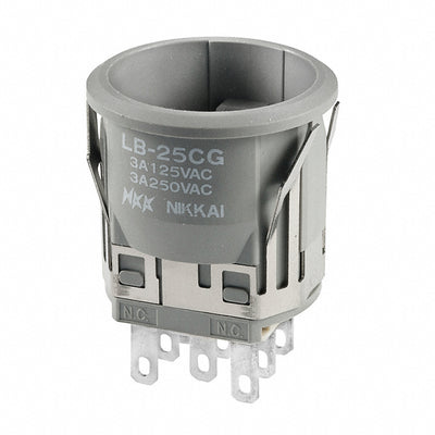 LB25CGW01 by NKK Switches - PUSH SWITCH BUTTON DPDT 3A 125V