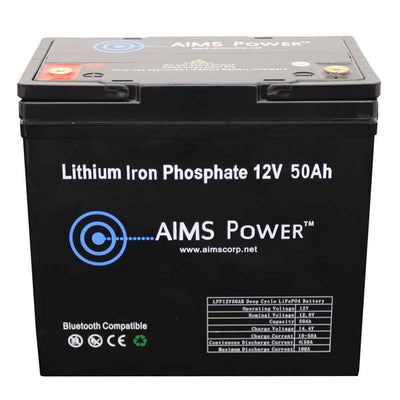 LFP12V50AB by AIMS Power - BATT LITHIUM 12V 50AH 32700