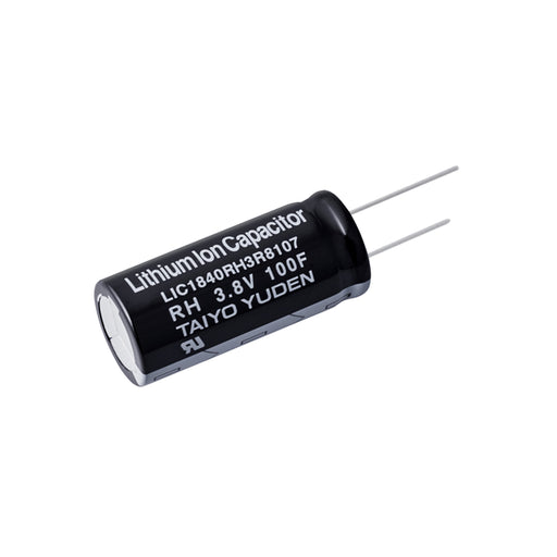 LIC1840RH3R8107 by Taiyo Yuden - CAPACITOR 100F 15% 3.8V T/H