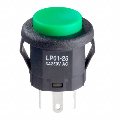 LP0125CMKW01F by NKK Switches - PUSH SWITCH BUTTON DPDT 3A 125V