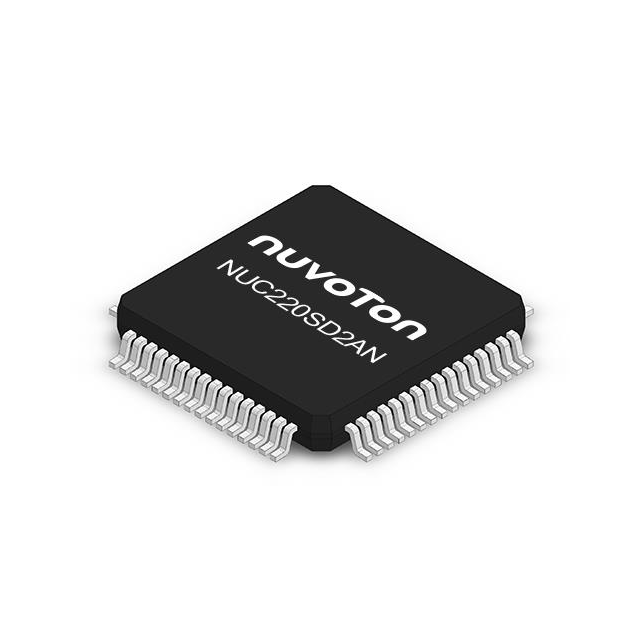 NUC220SD2AN by Nuvoton Technology Corporation - IC MCU 32BIT 64KB FLASH 64LQFP
