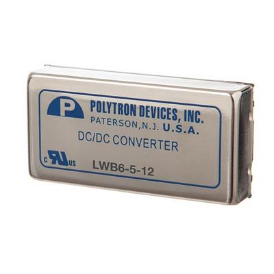 LWB6-5-12 by Polytron - DC DC CONVERTER +/-12V 6W