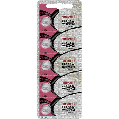 301 by Maxell Batteries - SLVR-OX 1.55V 11.6MM BUTTON CELL