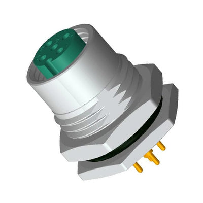 M12A-05PFFP-SF8001 by Amphenol LTW - CONNECTOR RECPT FMALE 5POS GOLD SOLDER