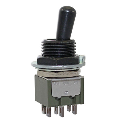 M2024BB1AW01 by NKK Switches - .453"" 11.5MM LRG BAT TOGGLE BLAC