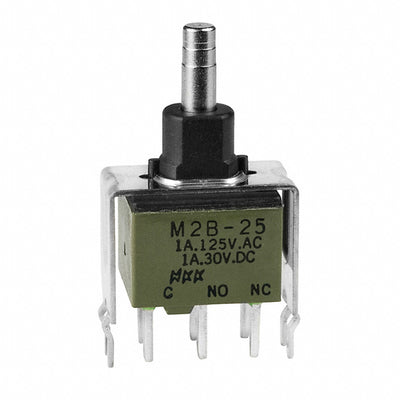 M2B25AA5W13 by NKK Switches - PUSH SWITCH BUTTON DPDT 1A 125V
