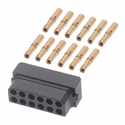 M80-8881205 by Harwin Inc. - CONNECTOR RECPT 12POS CRIMP 24-28AWG