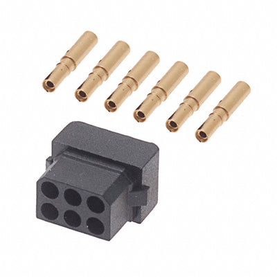 M80-8890605 by Harwin Inc. - CONNECTOR RECPT 6POS CRIMP 22AWG GOLD