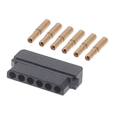 M80-8980605 by Harwin Inc. - CONNECTOR RECPT 6P CRIMP 24-28AWG GOLD