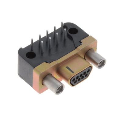 M83513/16-A01CP by Cinch Connectivity Solutions - CONNECTOR MICRO-D PLUG 9POS R/A SLDR