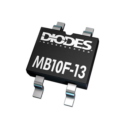 MB10F-13 by Diodes Incorporated - BRIDGE RECT 1PHASE 1KV 800MA MBF