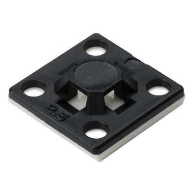 MB2.5A0M4 by HellermannTyton - CABLE TIE HLDR QUAD ADH BLACK