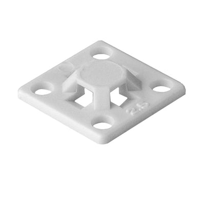 MB2.5A10C2 by HellermannTyton - CABLE TIE HLDR QUAD ADH WHITE