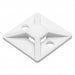 MB310M4 by HellermannTyton - CABLE TIE HLDR QUAD SCREW #4 WHT