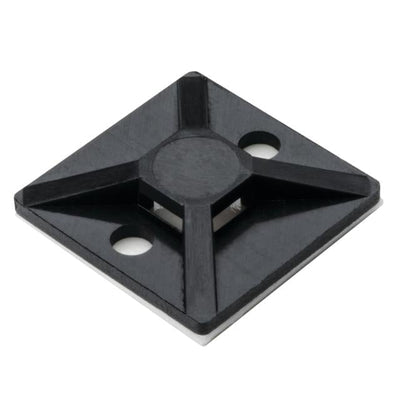 MB3A0A2H4 by HellermannTyton - CABLE TIE HLDR QUAD ADH BLACK