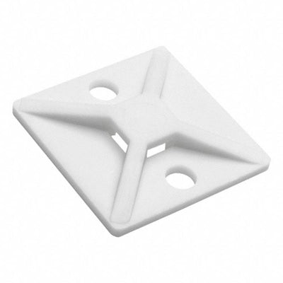 MB410H4 by HellermannTyton - CABLE TIE HLDR QUAD SCREW #8 WHT