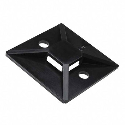 MB50C2 by HellermannTyton - CABLE TIE HLDR QUAD SCREW #8 BLK