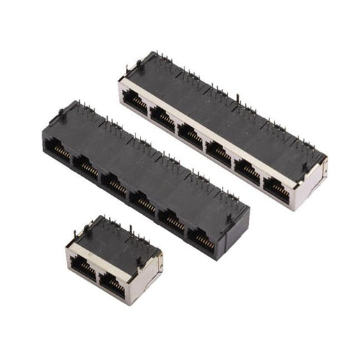 MH3012-S-04 by MH Connectors - 8P8C 4 PORT HARMONICA JACK SHIEL