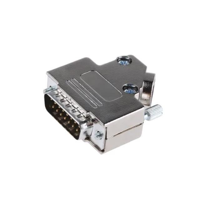 MHD45PK15-DB15P-K by MH Connectors - 15 WAY D-SUB HOOD METPLAS SIDE E