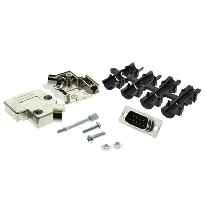 MHD45PK9-DB9P-K by MH Connectors - 9 WAY D-SUB HOOD METPLAS SIDE EN
