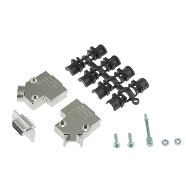 MHD45PK9-DB9S-K by MH Connectors - 9 WAY D-SUB HOOD METPLAS SIDE EN