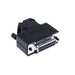 MHD45PPK15-DB15P-K by MH Connectors - 15 WAY D-SUB HOOD PLASTIC SIDE E