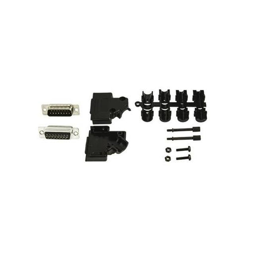 MHD45PPK15-DB15S-K by MH Connectors - 15 WAY D-SUB HOOD PLASTIC SIDE E