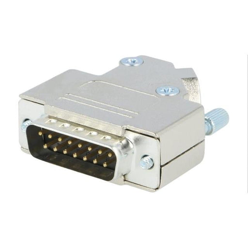MHD45ZK15-DB15P-K by MH Connectors - 15 WAY D-SUB HOOD DIE CAST SIDE