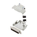 MHD45ZK25-DB25P-K by MH Connectors - 25 WAY D-SUB HOOD DIE CAST SIDE