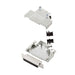 MHD45ZK25-DB25S-K by MH Connectors - 25 WAY D-SUB HOOD DIE CAST SIDE