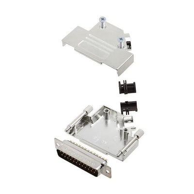 MHD45ZK25-DM25P-K by MH Connectors - 25 WAY D-SUB HOOD DIE CAST SIDE