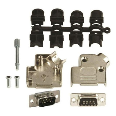 MHD45ZK9-DB9P-K by MH Connectors - 9 WAY D-SUB HOOD DIE CAST SIDE E