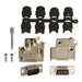 MHD45ZK9-DB9P-K by MH Connectors - 9 WAY D-SUB HOOD DIE CAST SIDE E