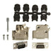 MHD45ZK9-DM9P-K by MH Connectors - 9 WAY D-SUB HOOD DIE CAST SIDE E