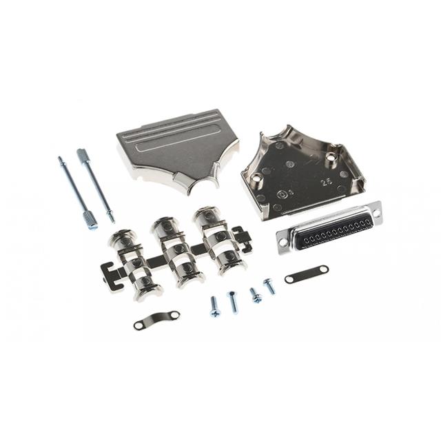 MHDM25-DB25S-K by MH Connectors - 25 WAY D-SUB HOOD DIE CAST TOP E