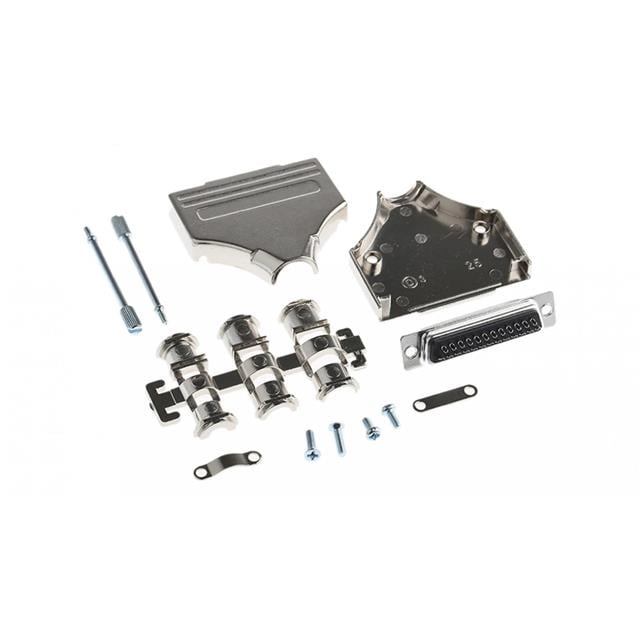 MHDM25-DM25S-K by MH Connectors - 25 WAY D-SUB HOOD DIE CAST TOP E