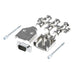 MHDM9-DM9P-K by MH Connectors - 9 WAY D-SUB HOOD DIE CAST TOP EN