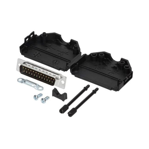 MHDPPK25-DB25P-K by MH Connectors - 25 WAY D-SUB HOOD PLASTIC SNAP L