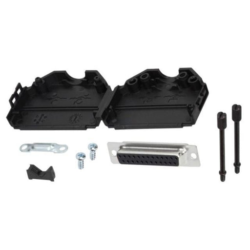 MHDPPK25-DB25S-K by MH Connectors - 25 WAY D-SUB HOOD PLASTIC SNAP L