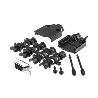 MHDTPPK9-DB9S-K by MH Connectors - 9 WAY D-SUB HOOD PLASTIC TOP ENT
