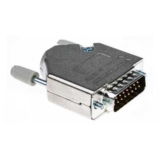 MHDTZK15-DB15P-K by MH Connectors - 15 WAY D-SUB HOOD DIE CAST TOP E