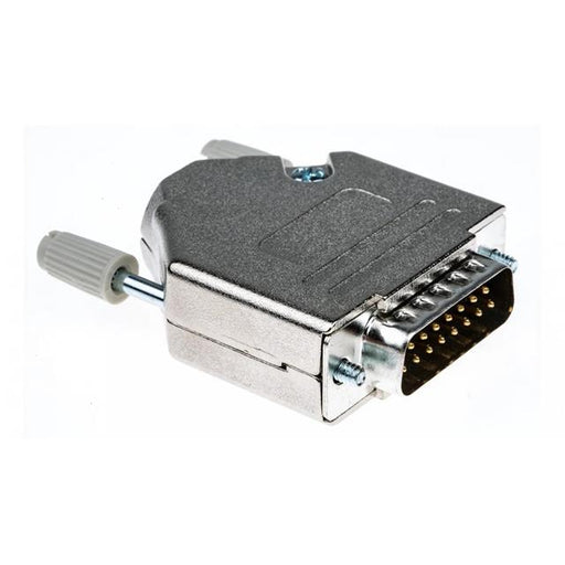 MHDTZK15-DM15P-K by MH Connectors - 15 WAY D-SUB HOOD DIE CAST TOP E