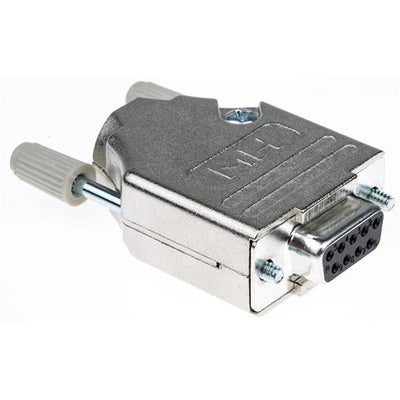 MHDTZK9-DM9S-K by MH Connectors - 9 WAY D-SUB HOOD DIE CAST TOP EN