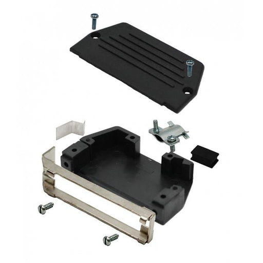 MHED-DS09S-K by MH Connectors - 9 WAY D-SUB HOOD BLACK PLASTIC T