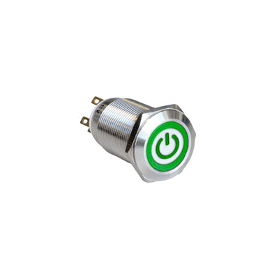 MPI005OTELSGN12 by Bulgin - SWITCH PB SPCO ILLUM GRN SS