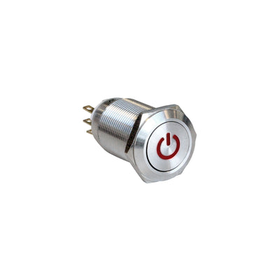 MPI005P28LSRD12 by Bulgin - SWITCH PB SPCO ILLUM RED SS