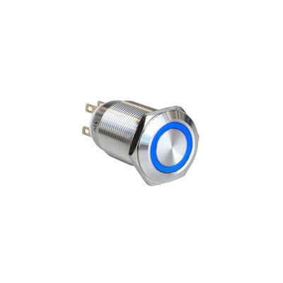 MPI005R28LSBL12 by Bulgin - SWITCH PB SPCO ILLUM BLU SS